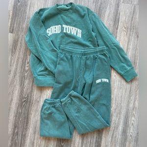 Teal soho pretty little thing sweat set